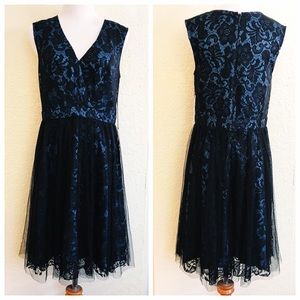 Black and Blue Lace Dress from ModCloth